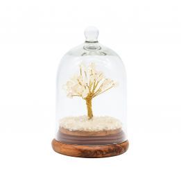 Árbol Felicidad Campana Cristal CUARZO ROSA 12cm